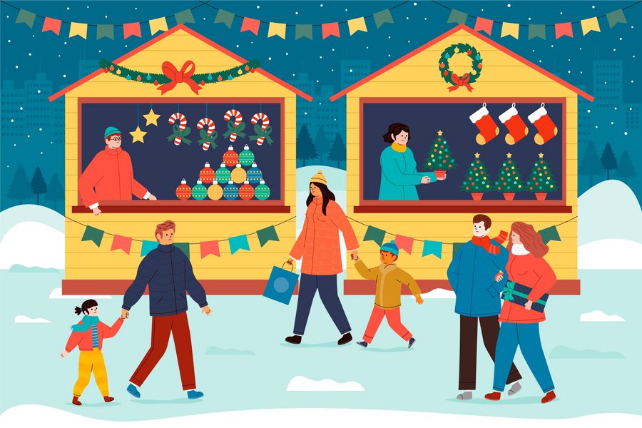 Die Jugendgruppe von Procap St. Gallen-Appenzell an den Weihnachtsmärkten